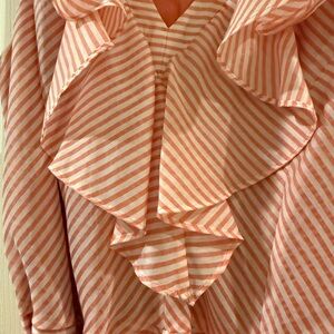 Gianni Bini Coral and Navy Blouse